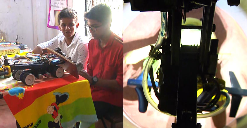 കുഴല്‍ക്കിണറില്‍ വീണ കുട്ടികളെ രക്ഷിക്കാന്‍ റോബോട്ട്;  ഇവർ മിടുമിടുക്കർ,  School students, develop, Robot, Kids trapped borewells, Manorama Online
