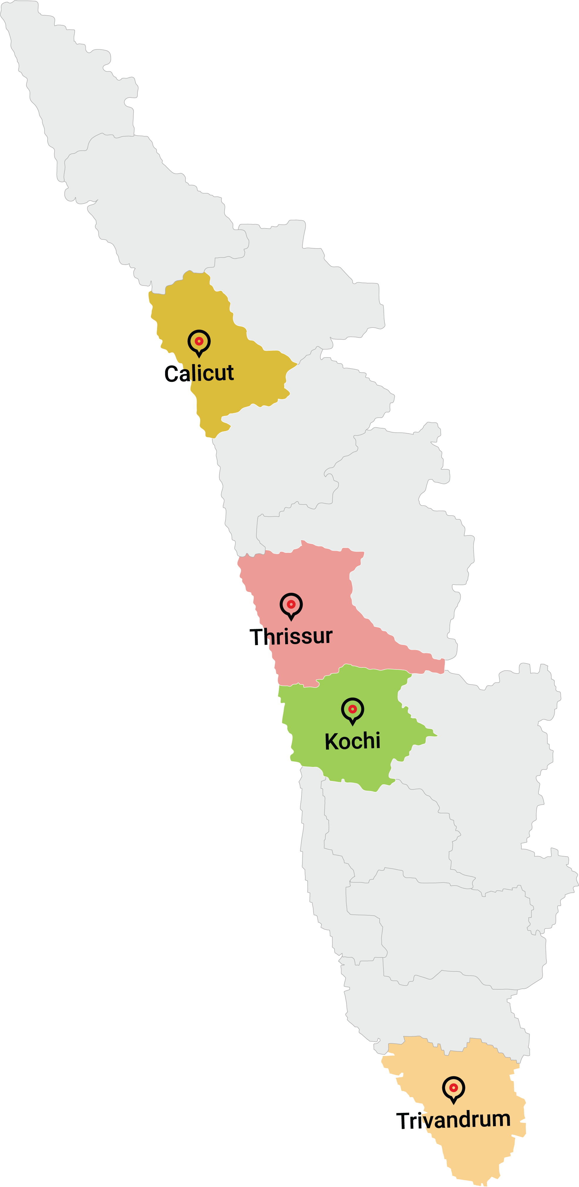 Kerala Route Map