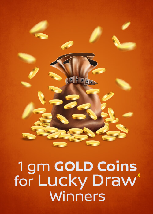 1 g GOLD Coins for Lucky Draw* Winners